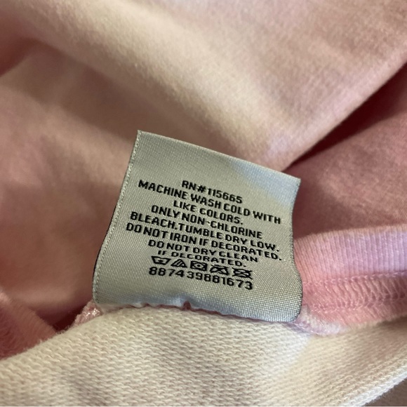 DC Women Juniors 3-5 S Sweatshirt Pullover Crew Neck Wonder Woman Tie Dye Pink - Picture 9 of 12